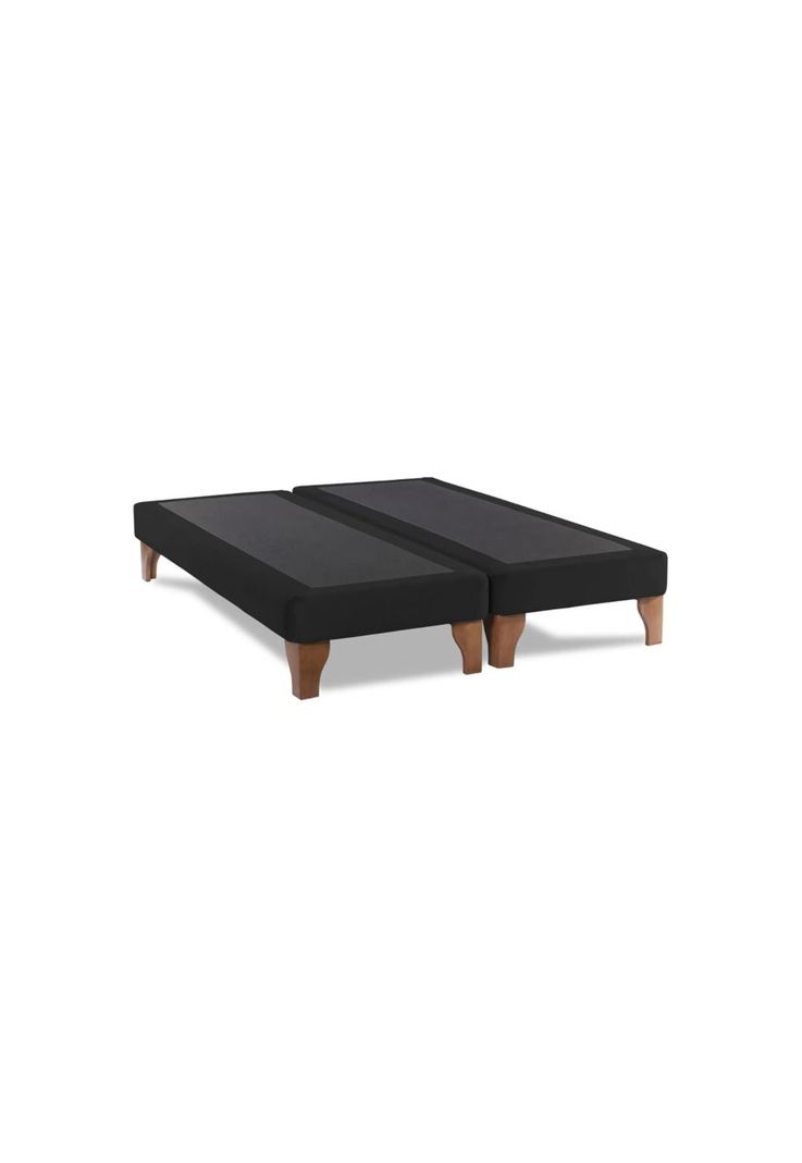 Base Dividida Cama Europea Super King 200x200 CM Negro Lino-2