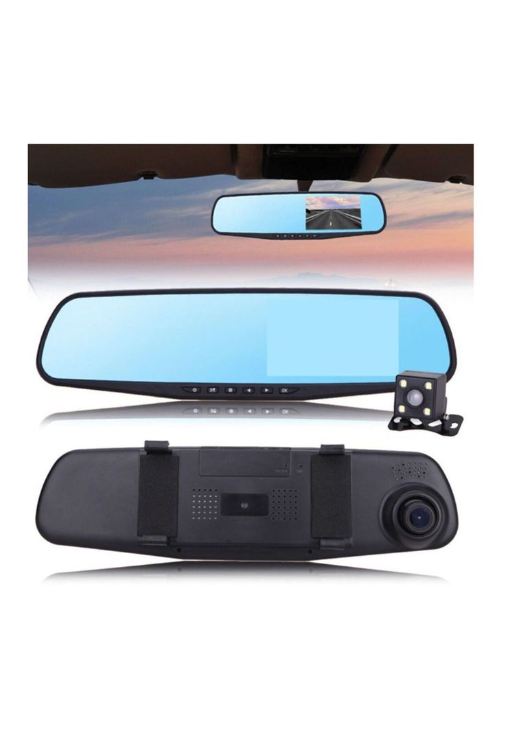 Espejo Retrovisor Auto Cámara Retroceso Cámara DVR 4.3-4