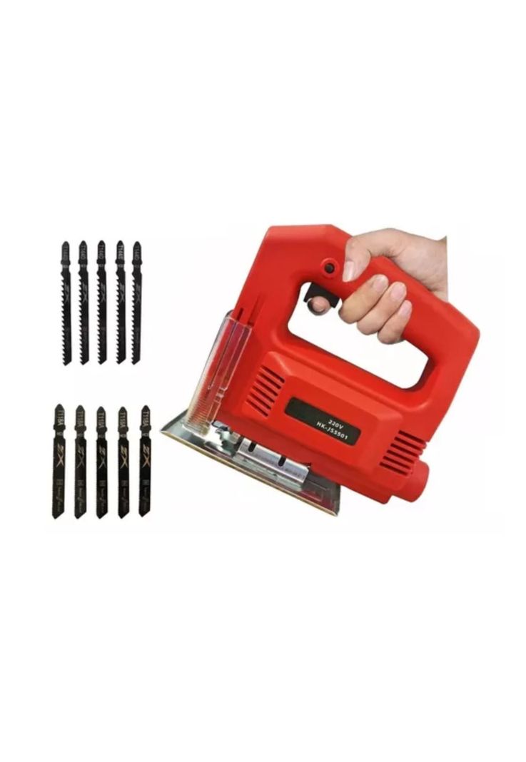 Pack Sierra Caladora Eléctrica 220V + 10 Hojas Metal-1
