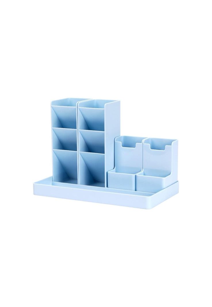 Organizador Escritorio Portalápices Plumones Azul-0