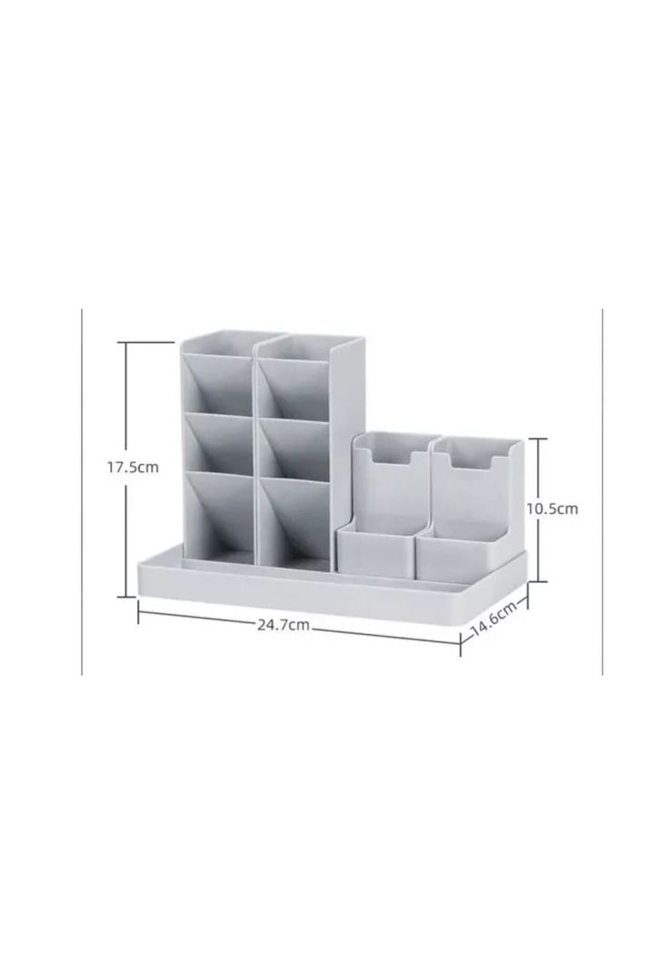 Organizador Escritorio Portalápices Plumones Azul-2