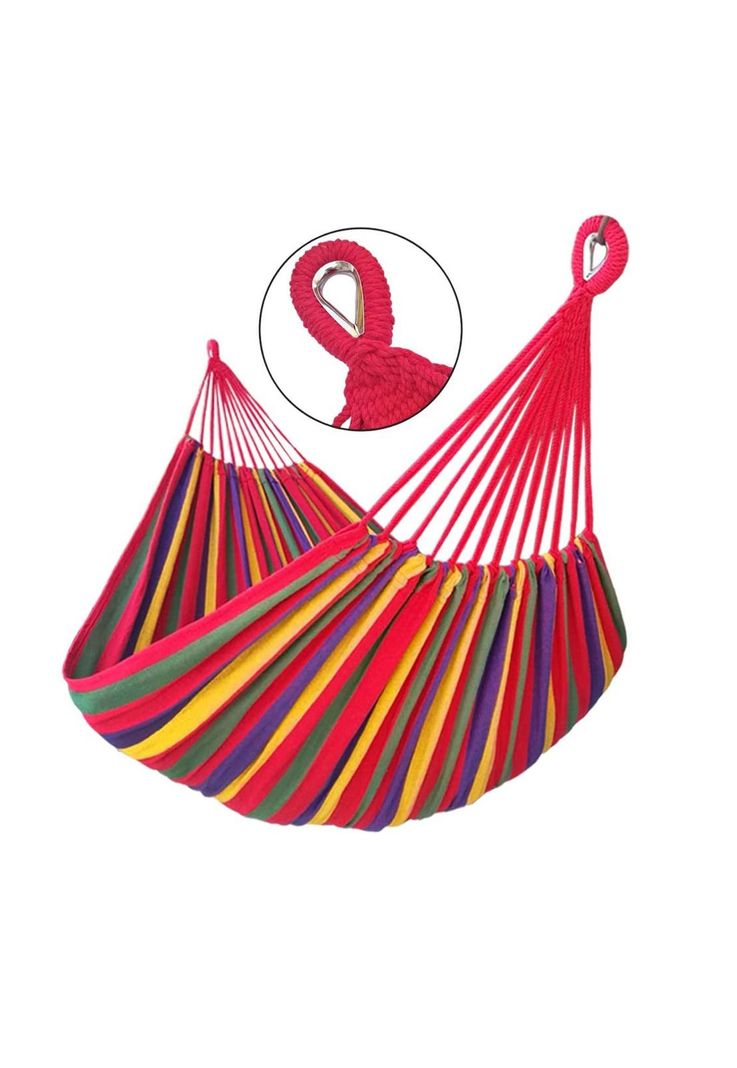 Hamaca Algodón Multicolor 2 Plazas 180x150 CM-1
