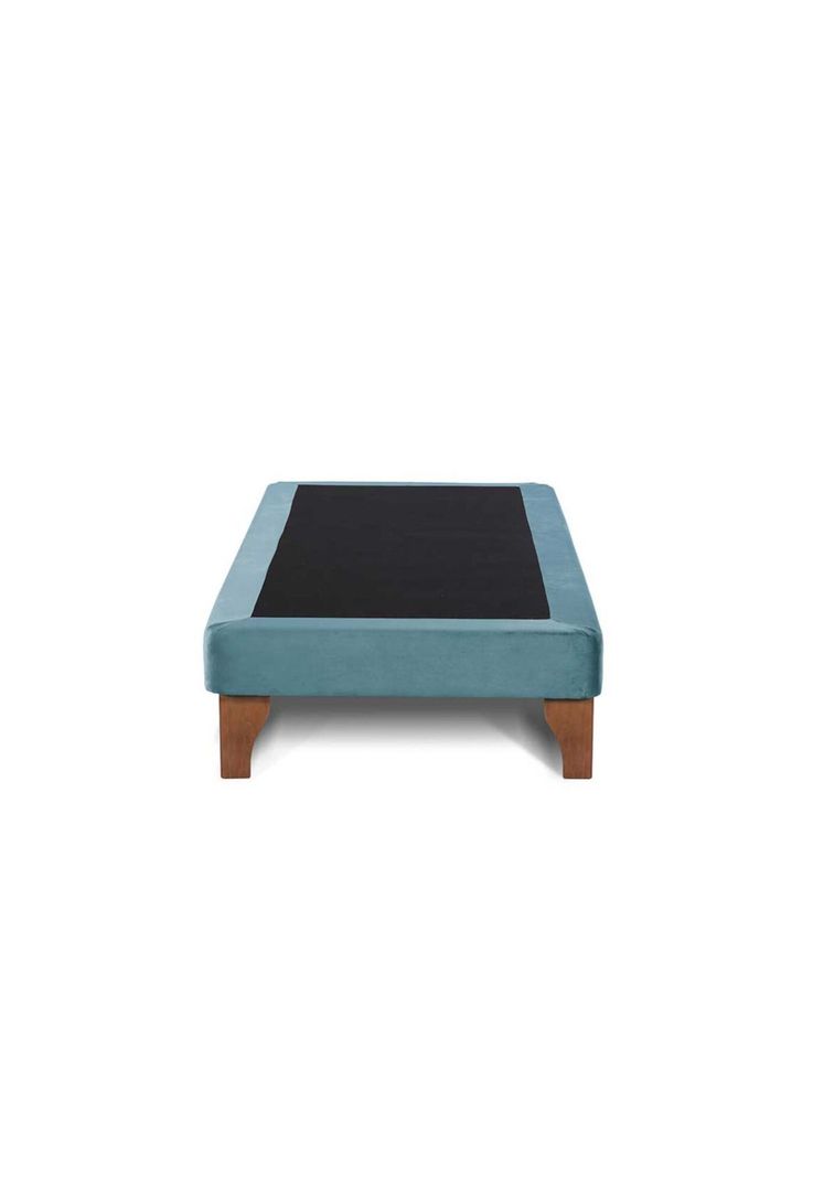 Base Cama Europea 1 Plaza 90x190 CM Turquesa Felpa-1