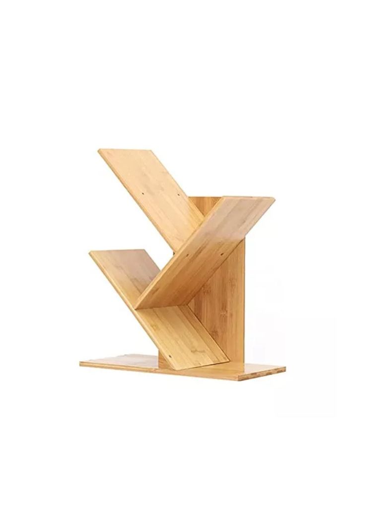 Librero Organizador Inclinado Repisa Café 30x15x62 CM-1