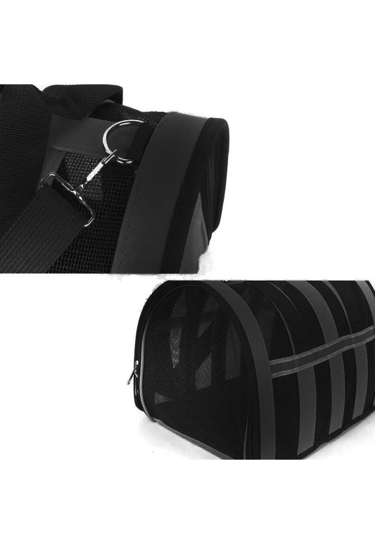 Bolso Transporte Mascotas Negro 34x24x23 CM-2