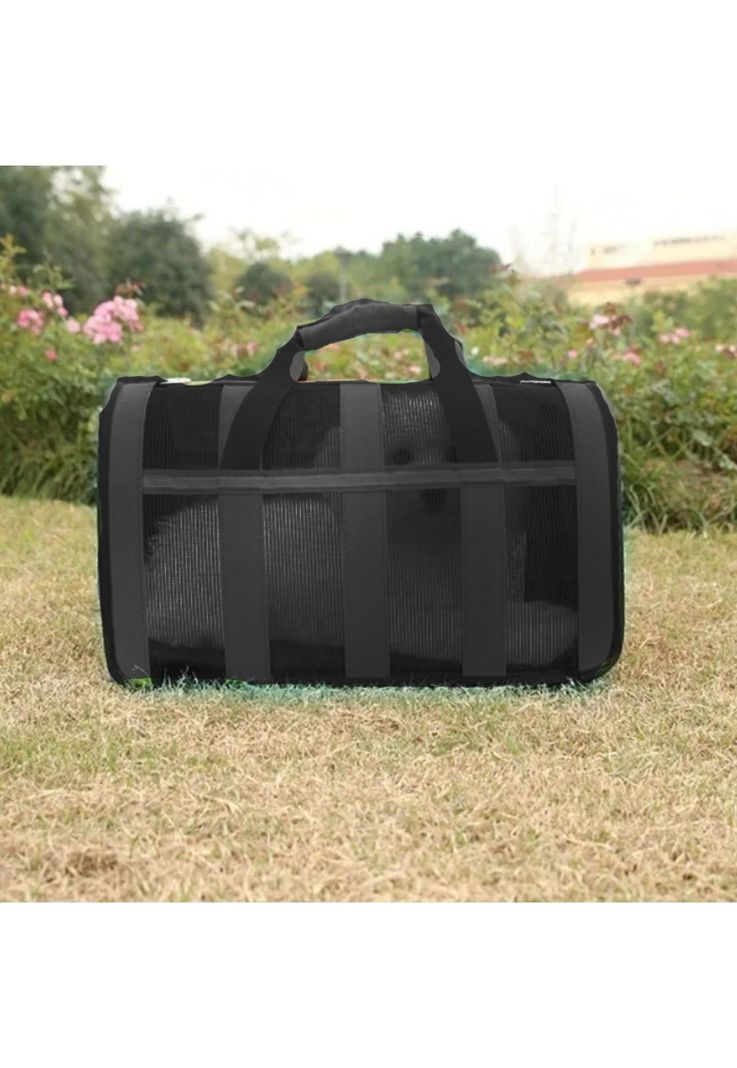 Bolso Transporte Mascotas Negro 34x24x23 CM-4