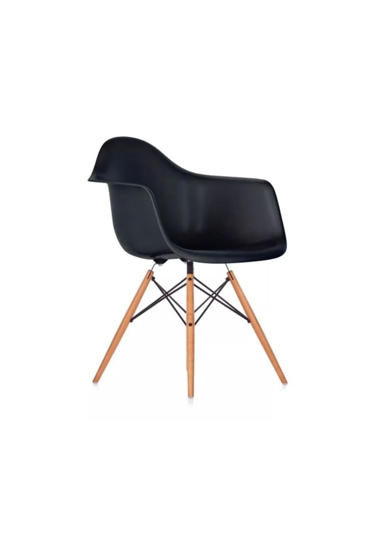 Silla Comedor Eames Hogar Butaca Estructura Color Gris-0