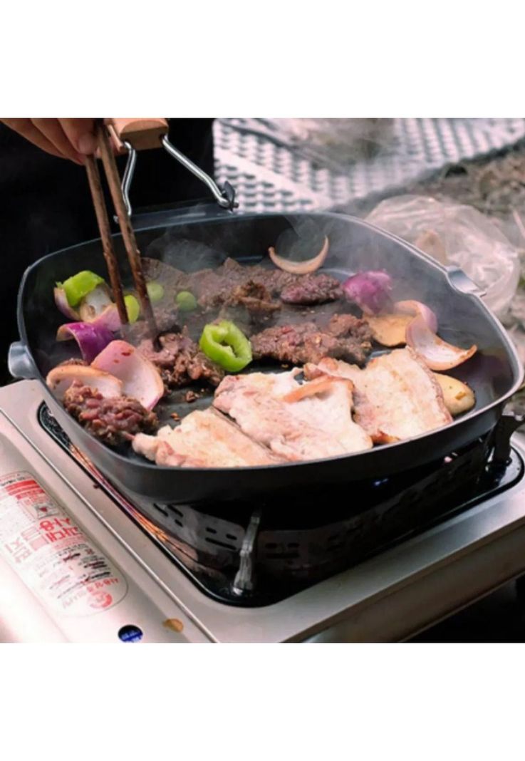 Sartén Parrilla Cocina Grill Cuadrado Antiadherente 28 CM-5