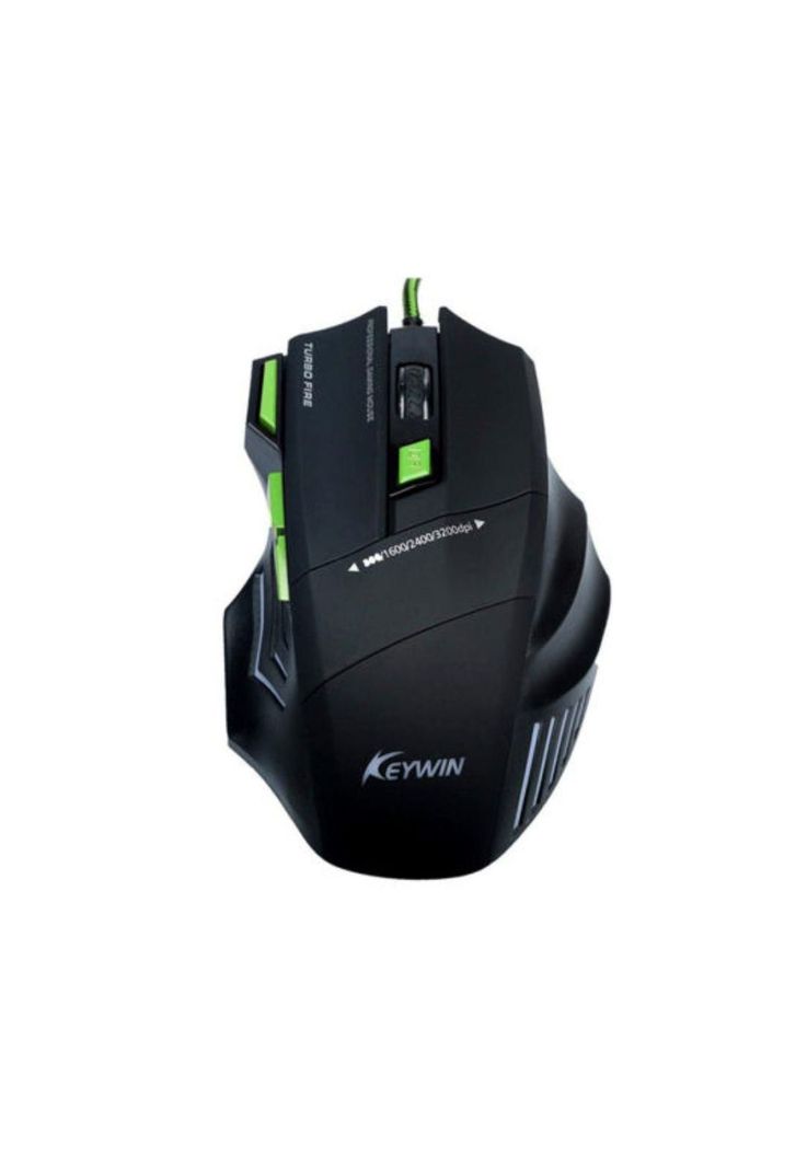 Kit Mouse Gamer Mousepad Ergonómico Verde-3
