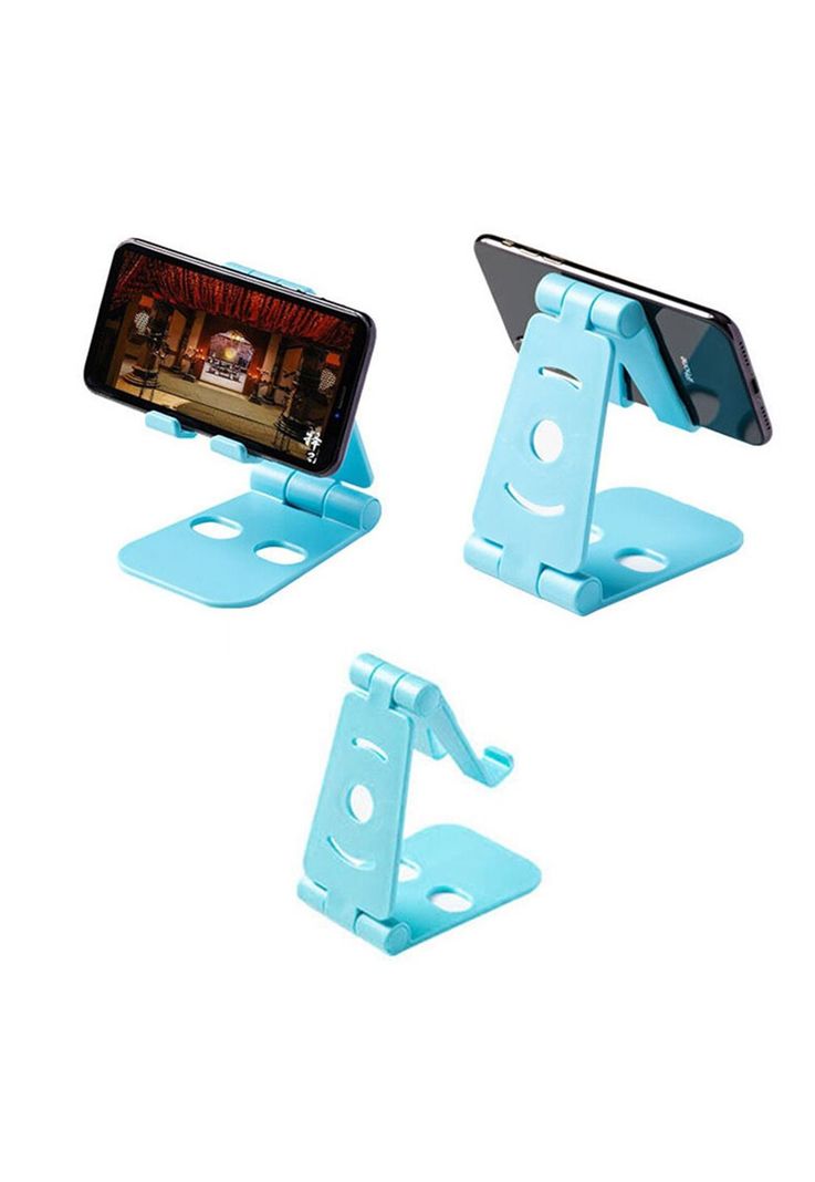 Soporte Celular Tablet Escritorio Mesa Celeste-4
