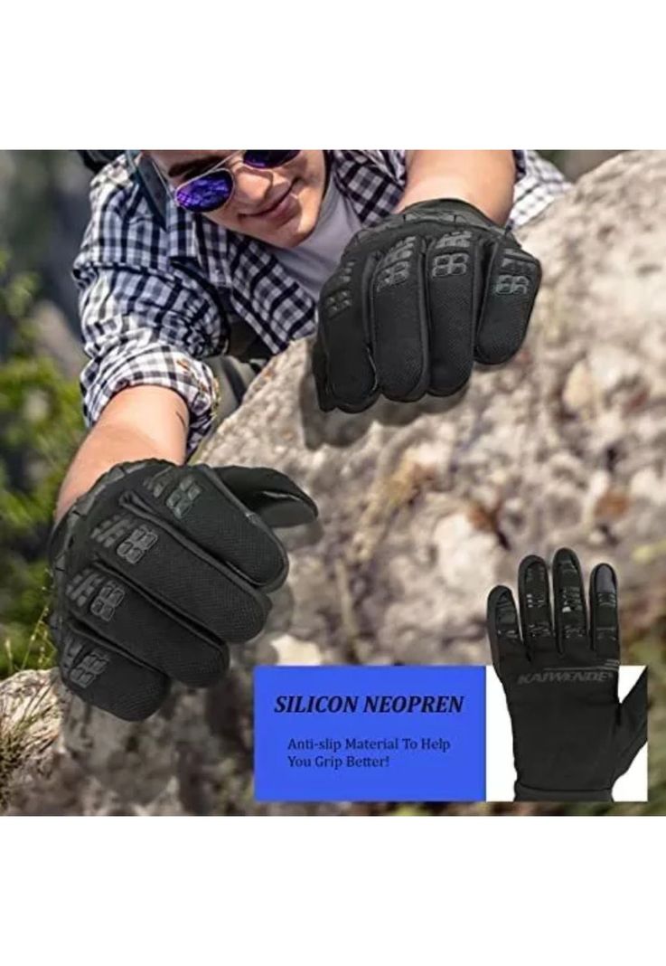 Guante Moto Bicicleta Táctico Negro 130 GR-4