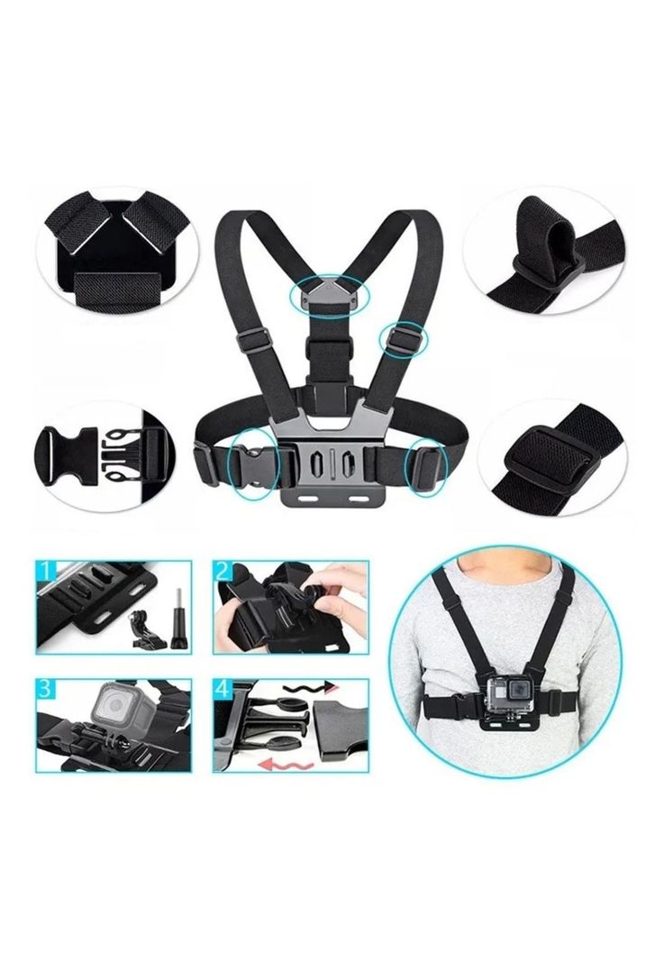 Kit 40 Accesorios Cámara Deportiva GoPro Estuche-1