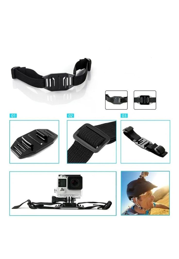 Kit 40 Accesorios Cámara Deportiva GoPro Estuche-2