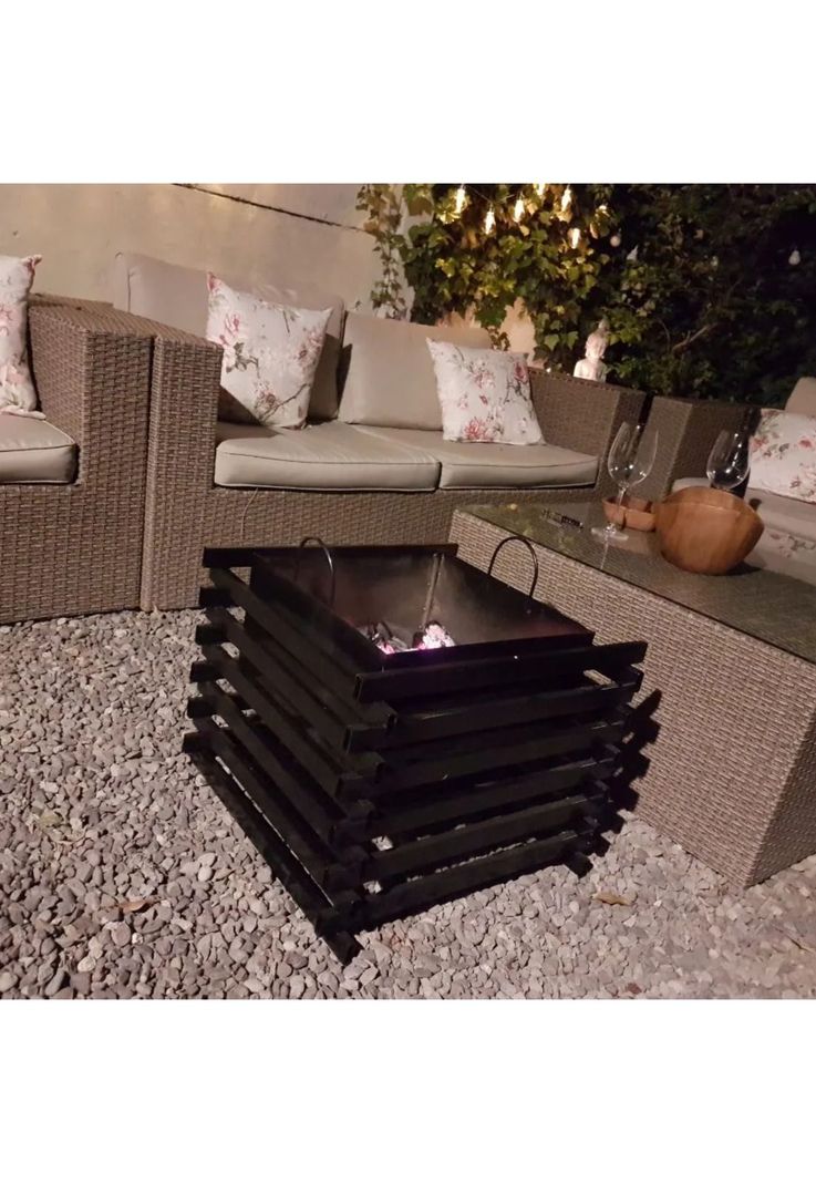 Fogón Brasero Fierro Terraza 53x53x45 CM-5