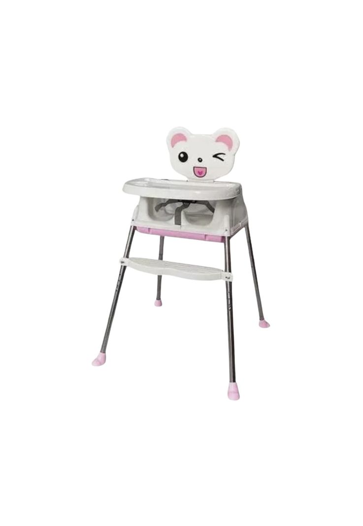 Silla Comer Bebe Infantil 3 En 1 Ajustable Rosado-0
