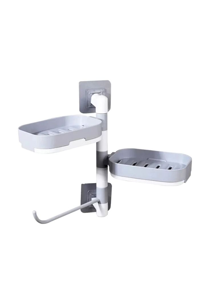 Soporte Organizador Giratorio Repisa Jabonera Toallas Baño-0