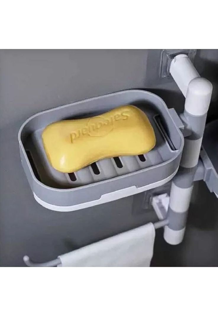 Soporte Organizador Giratorio Repisa Jabonera Toallas Baño-4