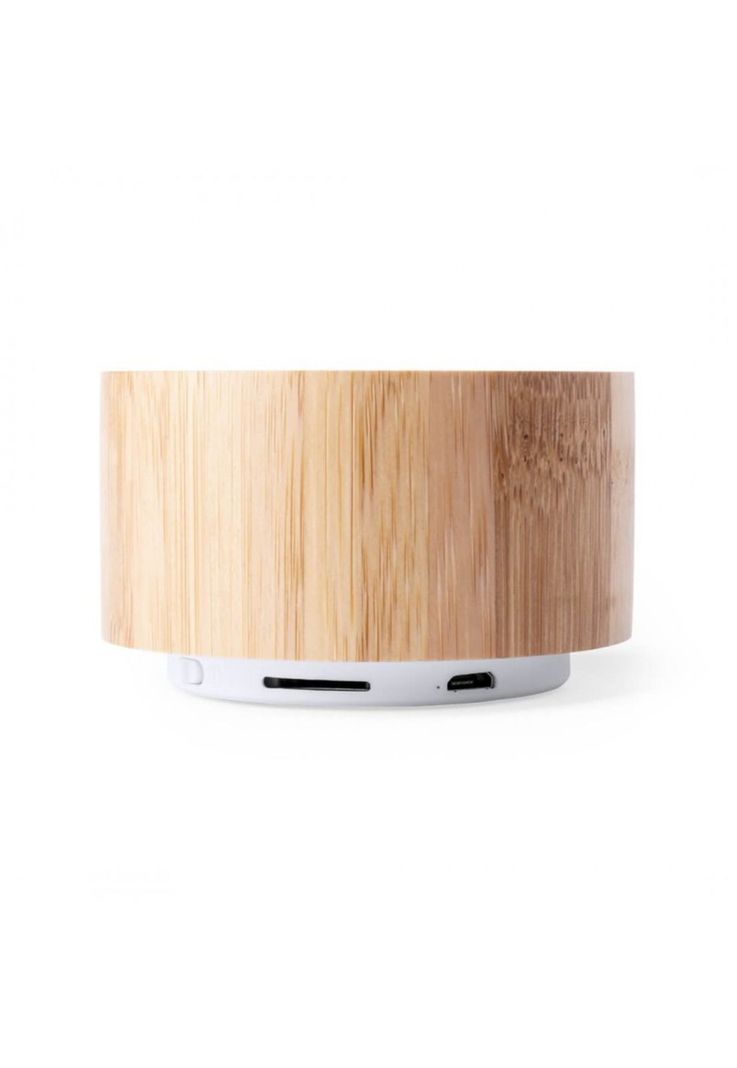 Parlante Altavoz Bluetooth Recargable USB Bambú-1