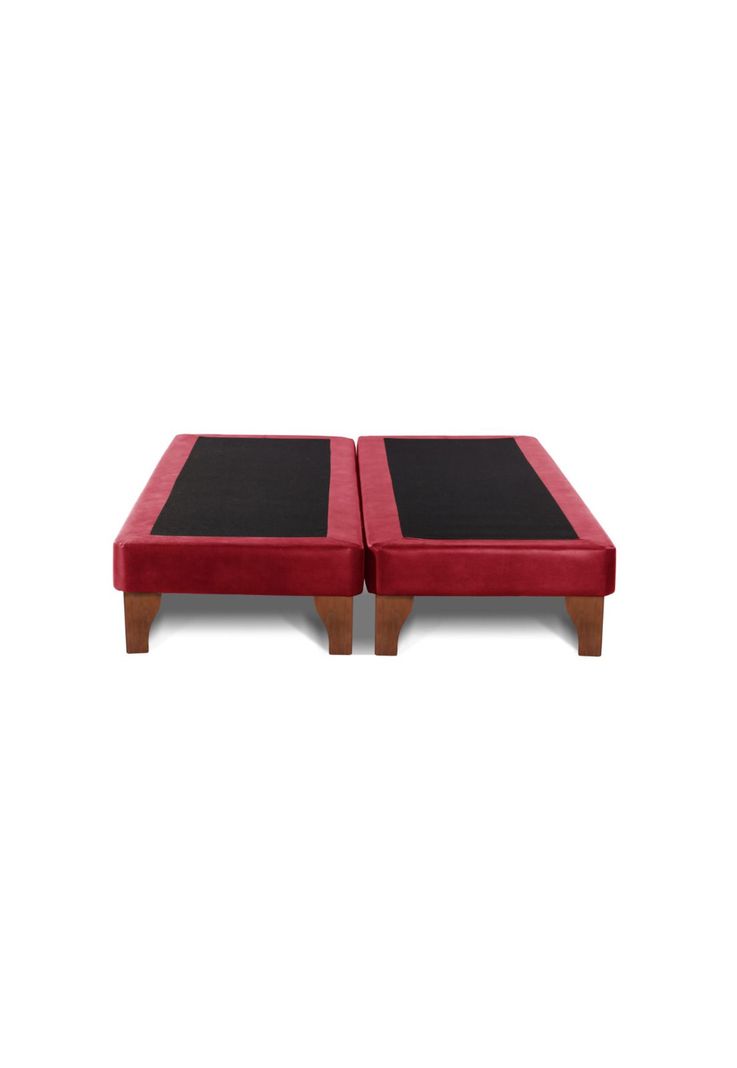 Base Dividida Cama Europea King 200x180 CM Burdeo Felpa-1