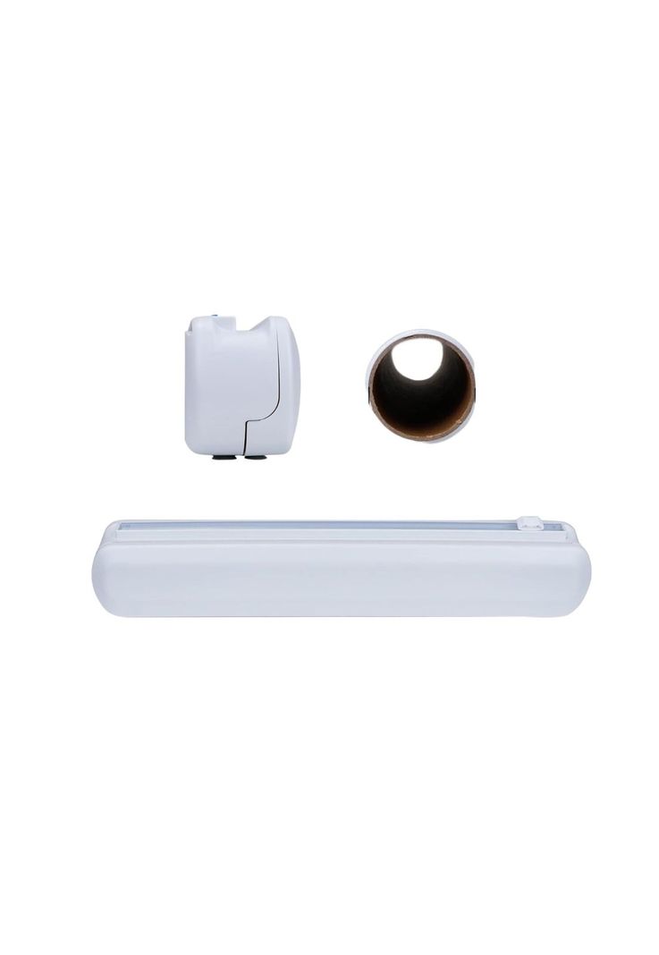 Dispensador Papel Film Plástico Aluminio Cortador Blanco-2