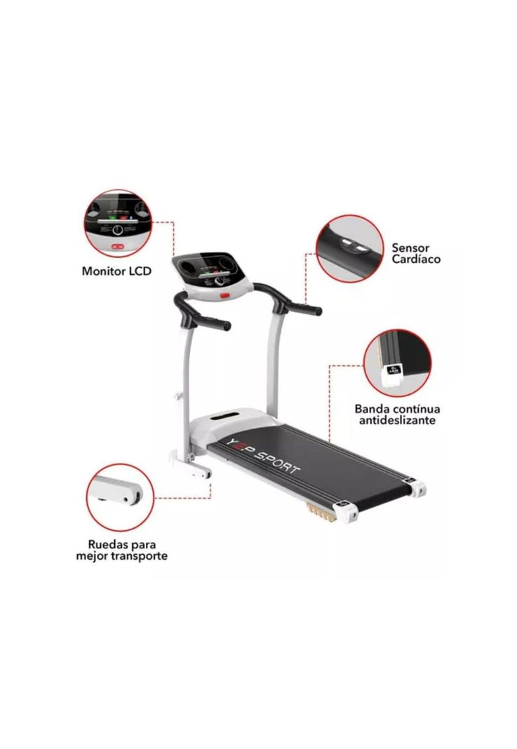 Trotadora Eléctrica Masajeador Pantalla LED 2 HP 90 KG-2