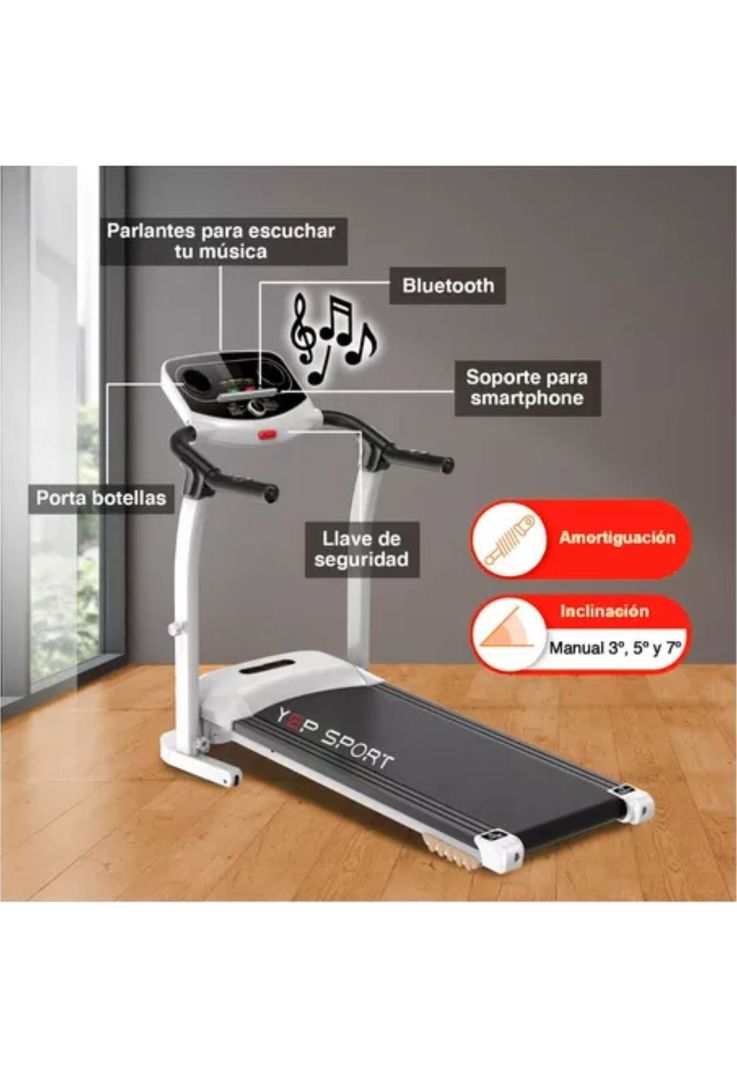 Trotadora Eléctrica Masajeador Pantalla LED 2 HP 90 KG-4