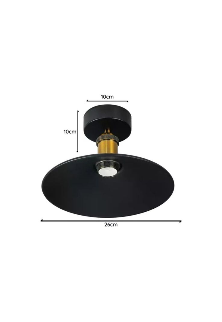 Lámpara Techo Vintage Decoración Retro Soquete E27 Negro-2