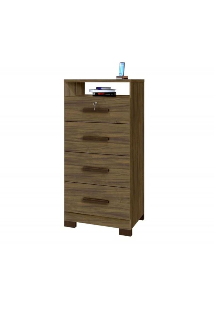 Cómoda Cajonera Madera Nogal Topaz 130x61x46 CM-0