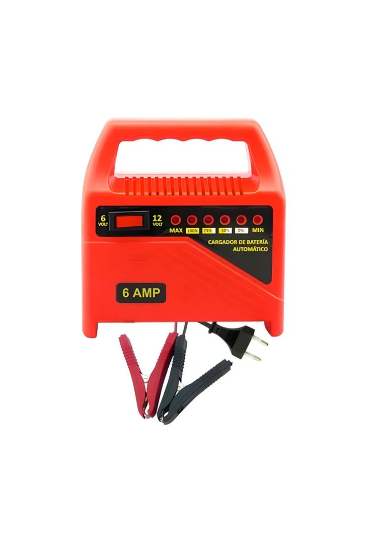 Cargador Batería Auto Moto 6/12 V 6 AMP-0