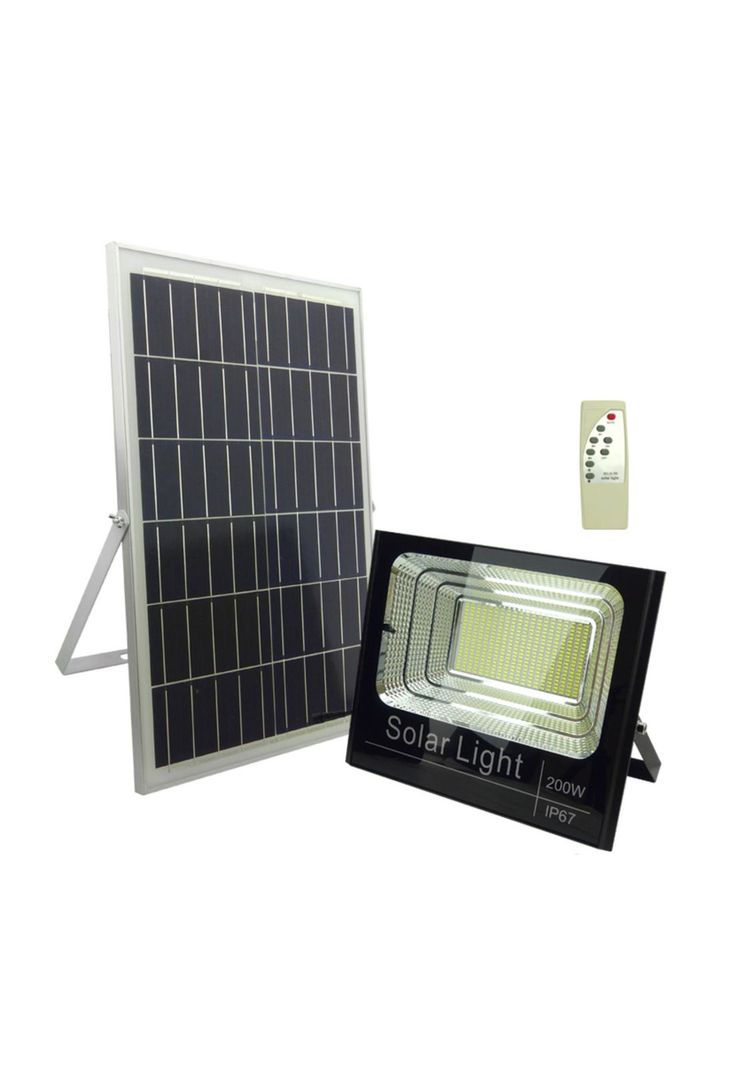 Foco Solar 397 LED 200 Watt Panel Solar Control Remoto-0