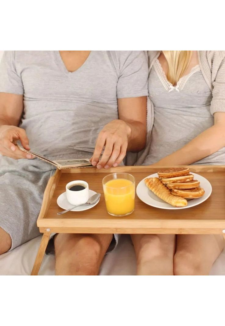 Mesa Bandeja Desayuno Notebook Madera 50x30x24 CM-3