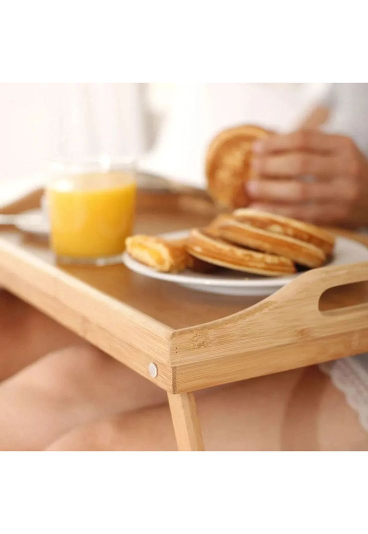 Mesa Bandeja Desayuno Notebook Madera 50x30x24 CM-4