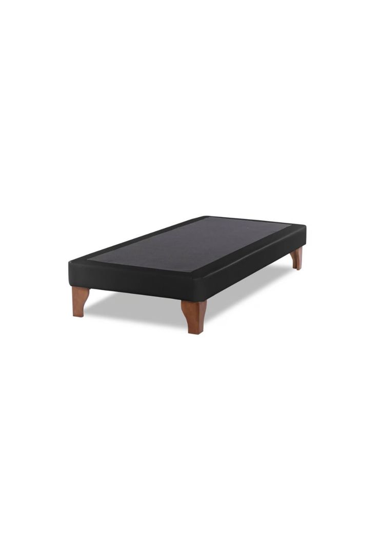 Base Elegante Cama Europea 1.5 Plaza 105x200 CM Negro Felpa-0