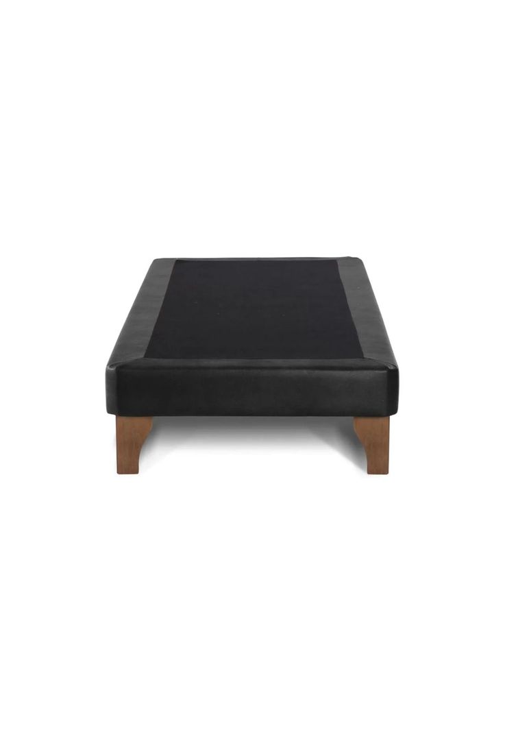 Base Elegante Cama Europea 1.5 Plaza 105x200 CM Negro Felpa-1