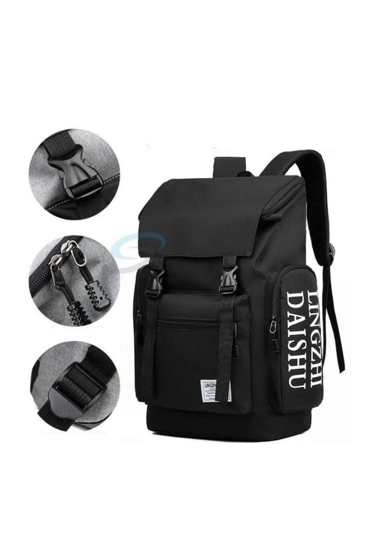 Mochila Maleta Seguridad Antirrobo Impermeable20-40 L Negro-2