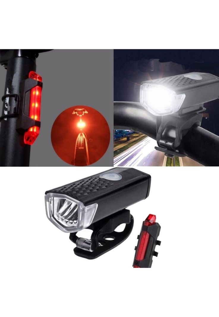 Kit Luces LED Delantera Trasera Bicicleta Recargable-4