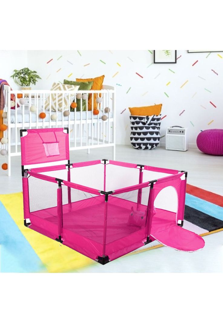 Corral Bebes Piscina Juego Interactivo Rosado-3