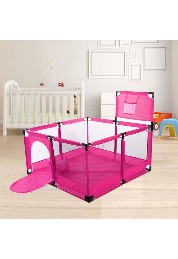 Corral Bebes Piscina Juego Interactivo Rosado-4