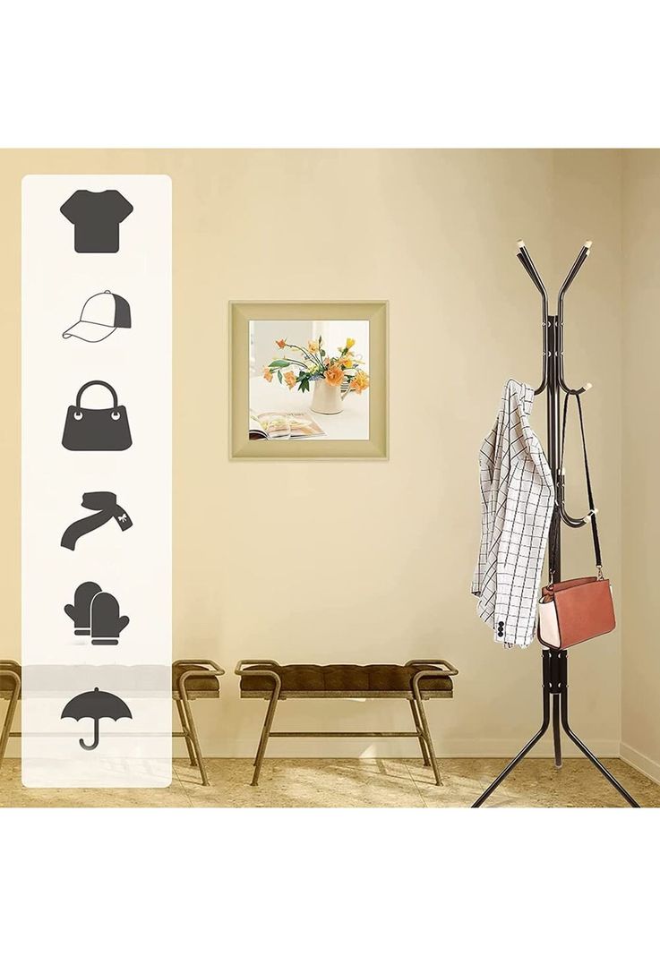 Colgador Perchero Metálico Trípode Negro 165 CM x 42 CM-4