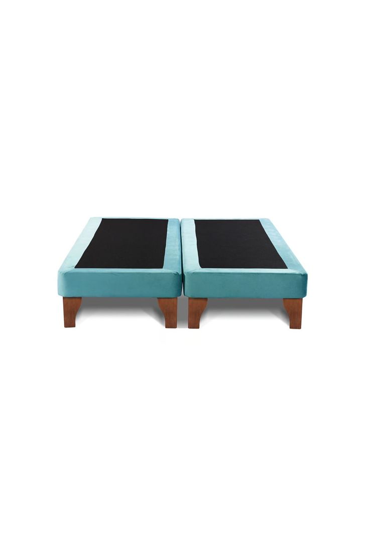 Base Dividida Cama Europea Super King 200x200 CM Turquesa Felpa-1