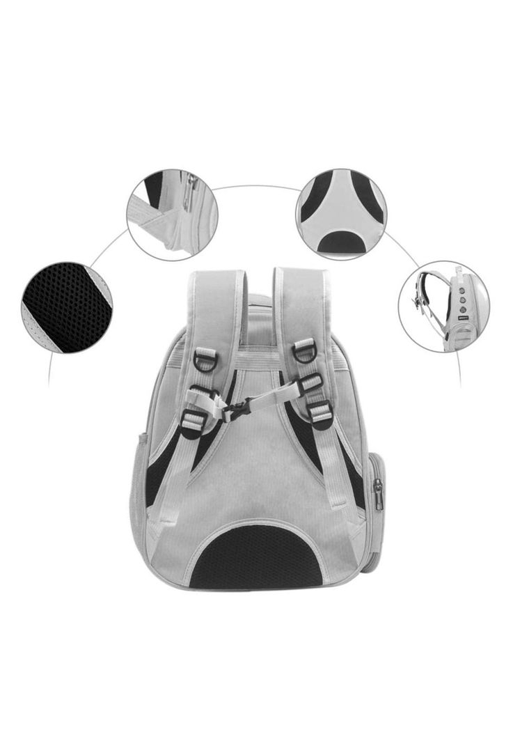 Mochila Bolso Transportes Transparente Mascotas-1