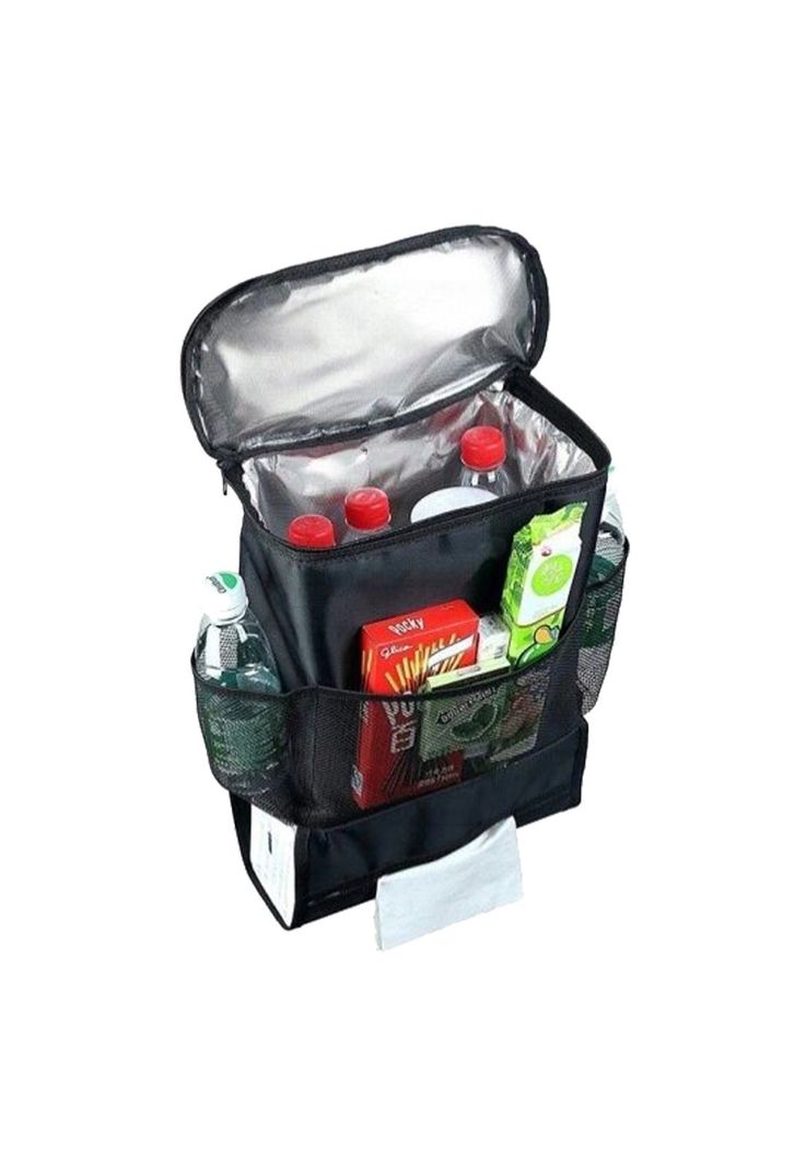 Bolso Organizador Térmico Cooler Automóvil Negro-3