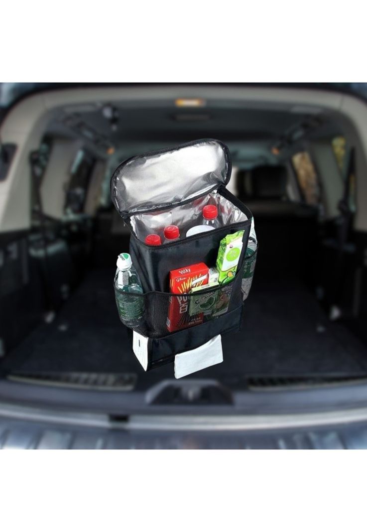 Bolso Organizador Térmico Cooler Automóvil Negro-4
