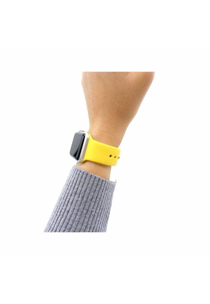 Correa Apple Watch Silicona Amarillo S/M 42x44x45 MM-4