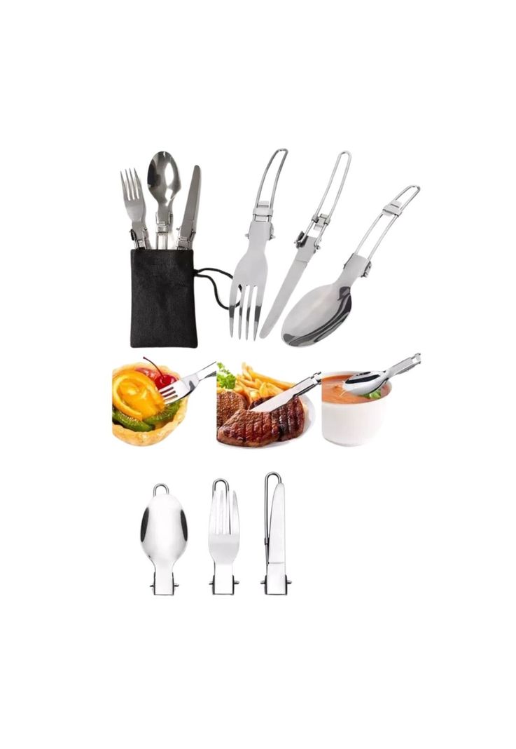 Set 5 Piezas Ollas Cubierto Pegables Ultraligero Camping-1