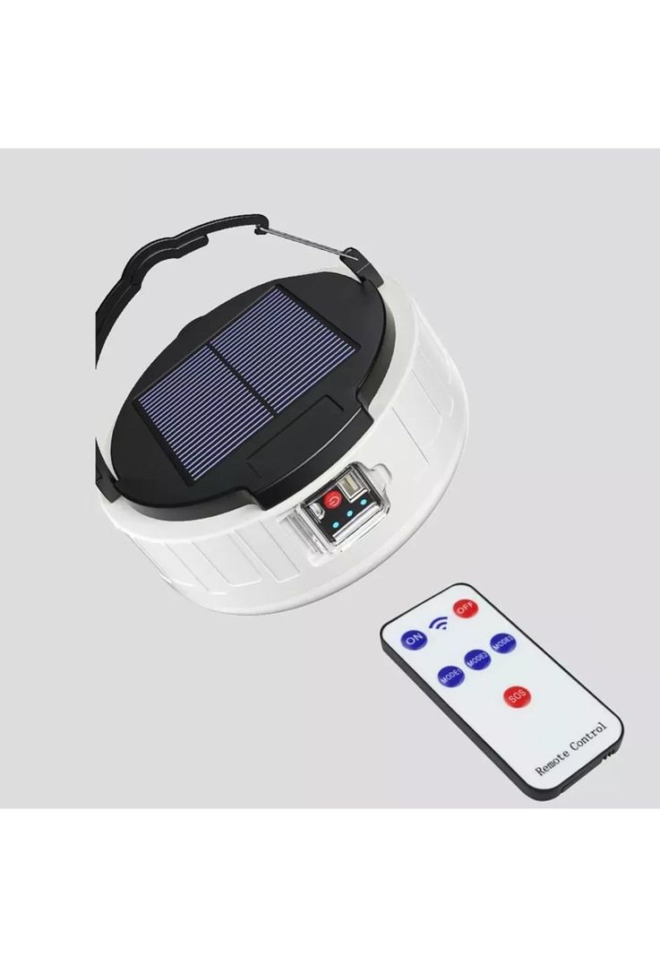 Lámpara Solar Emergencia Recargable Cargador USB Control Remoto-3