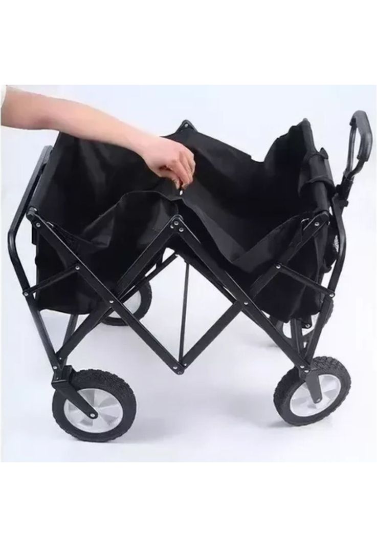 Carrito Compras Plegable Camping Pro Max Negro-3