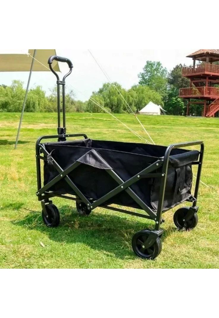 Carrito Compras Plegable Camping Pro Max Negro-5