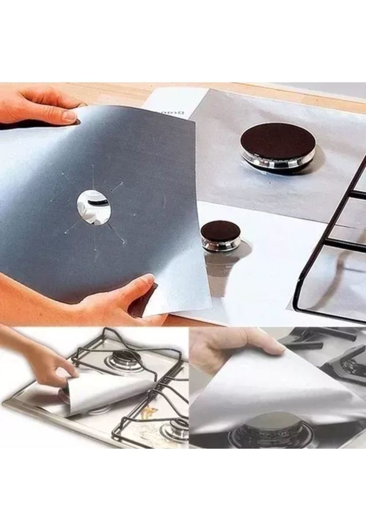 Pack 24 Laminas Aluminio Protector Cocina A Gas-3