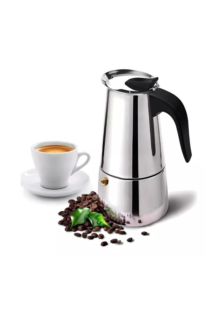 Cafetera Italiana Acero Inoxidable 2 Tazas 110 ML-6